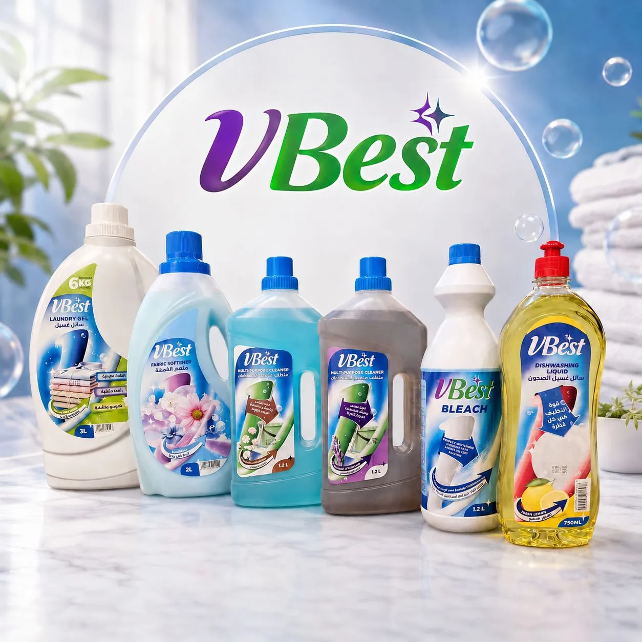VBest premium cleaning products lineup